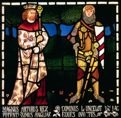 King Arthur and Sir Lancelot, 1862 by William Morris